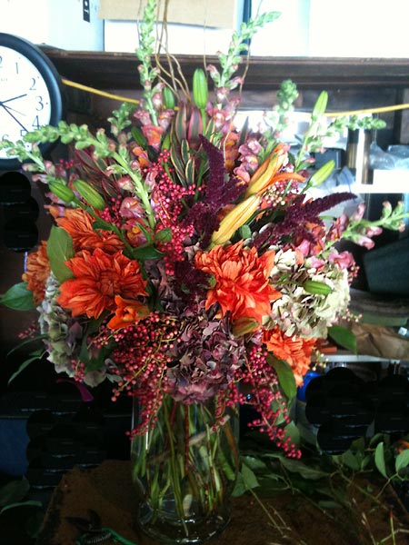 Autumn Flower Bouquet Jewel Tone Mums