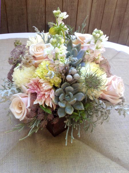 wedding bouquet organic succulent